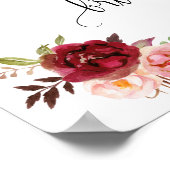 結婚前お茶会 マースラ フラワーのウェディングサインへようこそ ポスター (角)