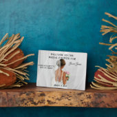 結婚前のお披露目パーティー歓迎メッセージ　テキストと画像を編集可能 フォトプラーク (側面)