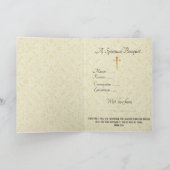 結婚前のお祈り ライラックの精神的な花束 サンキューカード (内部)