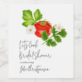 結婚前のお祝いを料理と一緒に ワインラベル (シングルラベル)