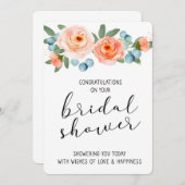 結婚前のお祝いカード サンキューカード (正面/裏面)