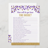 結婚前のお祝いクイズゲーム - 紫と金