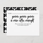 結婚前のお祝いゲーム - デートナイトのアイデア (正面/裏面)