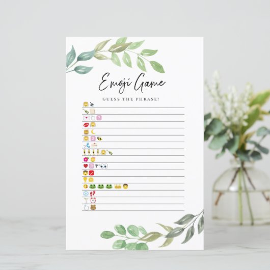 結婚前のお祝いゲーム 絵文字当てクイズ 緑 (スタンド正面)