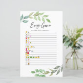 結婚前のお祝いゲーム 絵文字当てゲーム 緑の草花 (スタンド正面)