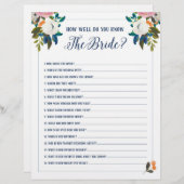 結婚前のお祝いゲーム 花嫁ってどんな人? (正面/裏面)