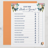 結婚前のお祝いゲーム 誰が花嫁？それとも花婿？ゲーム (正面/裏面)