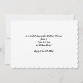 結婚前のお祝いパーティーの招待状 招待状 (裏面)