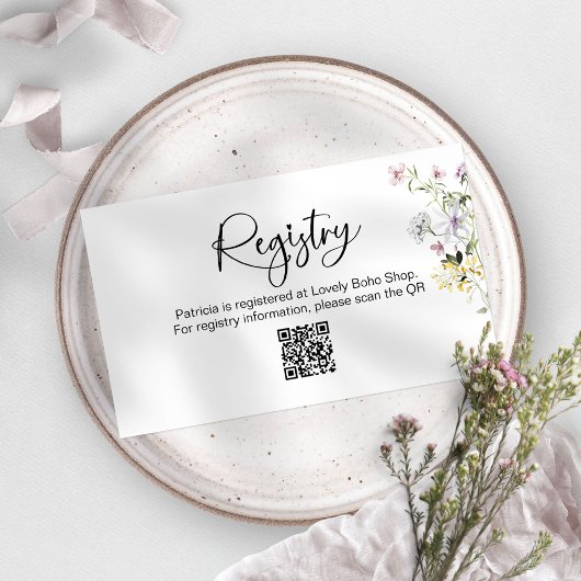 結婚前のお祝い事 ギフト登録 QR カード挿入ページ エンクロージャーカード
