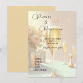 結婚前のお祝い会の招待状 エンクロージャーカード (正面/裏面)