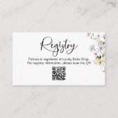 結婚前のお祝い ギフト レジストリー QR カード 挿入 (正面)