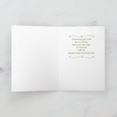 結婚前のお祝い 教会 宗教的 サンキューカード (内部)