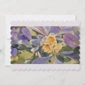 結婚前のお茶会の招待状 - ライラック (裏面)