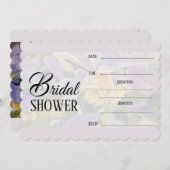 結婚前のお茶会の招待状 - ライラック (正面/裏面)