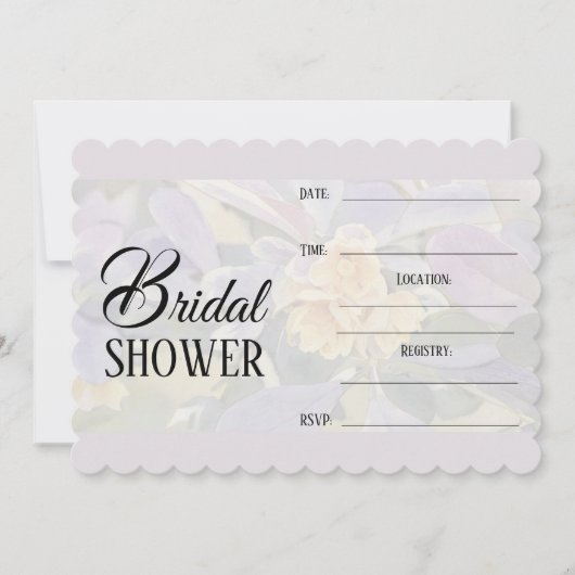 結婚前のお茶会の招待状 - ライラック (正面)