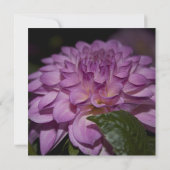 結婚前のお茶会の招待状、紫のダリア 招待状 (裏面)