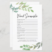 結婚前のお茶会 ゲーム ワードスクランブルゲーム 緑の草花 (正面/裏面)