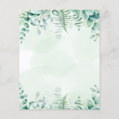 結婚前のお茶会　ユーカリの森の招待状 チラシ (裏面)