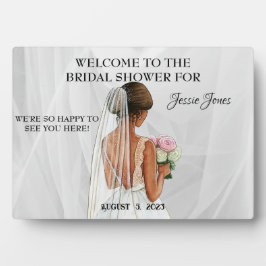 結婚前のお茶会 WELCOME - テキストと画像を編集可能 フォトプラーク