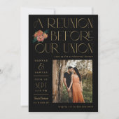 結婚前の再会 黒 招待状 (正面)