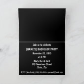 結婚前の最後の夜の招待状 結婚式前の独身パーティーのお知らせ 招待状 (内部)