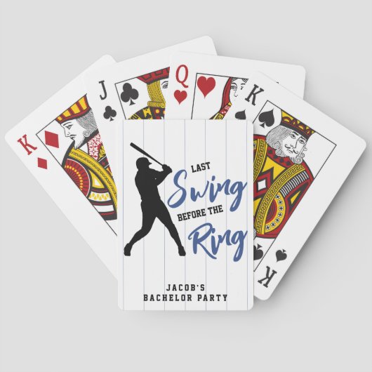 結婚前の野球の最後のスイング トランプ (裏面)