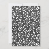 結婚前の黒い黒板リハーサルディナーの夜 招待状 (裏面)