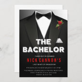 結婚前パーティーのタキシード招待状 招待状 (正面/裏面)