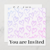 結婚前パーティーの招待状 招待状 (正面/裏面)