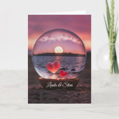 結婚名前をカスタムするハート カード (正面)