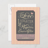 結婚名言デザイン インビテーションポストカード (正面/裏面)