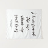 結婚名言バックドロップ 私が見つけた唯一の人 オーダーメイド タペストリー (正面(横))