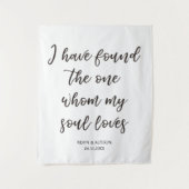 結婚名言バックドロップ 私が見つけた唯一の人 オーダーメイド タペストリー (正面)