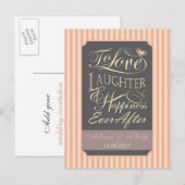 結婚名言 デザイン インビテーションポストカード (正面/裏面)