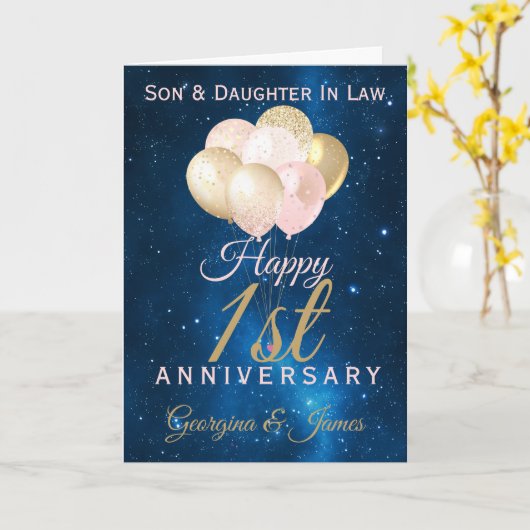 結婚周年娘の息子 カード (黄色い花)