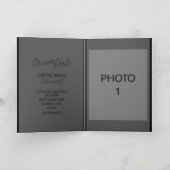 結婚周年折り箔フォトカード 箔グリーティングカード (内側レイダウン)