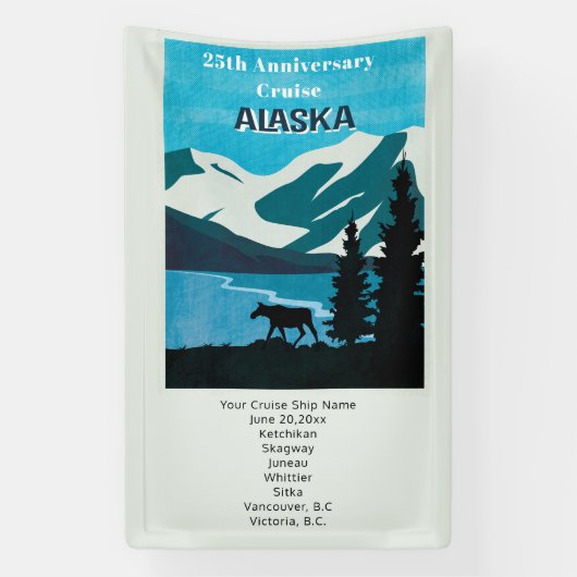 結婚周年記念アラスカ 横断幕 (縦)