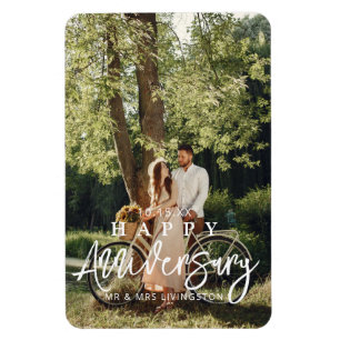 結婚周年記念カスタム写真磁石 マグネット