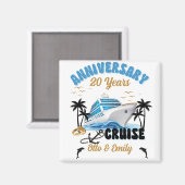 結婚周年記念カップル巡航 マグネット (正面/裏面)