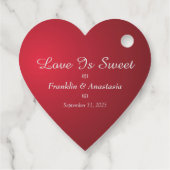 結婚周年記念カップル新郎新婦がパーソナライズ フェイバータグ (裏面)