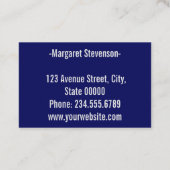 結婚周年記念グレーサテンリボン真珠フローラ 名刺 (裏面)