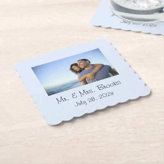 結婚周年記念コースターモノグラムの ペーパーコースター (アングル)