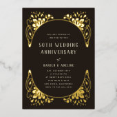 結婚周年記念ゴールドフォイル招待状 箔招待状 (正面)
