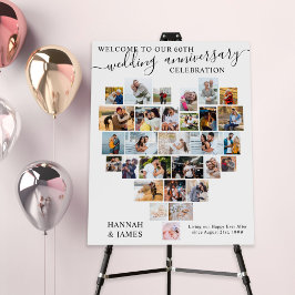 結婚周年記念スクリプトハート写真コラージュ