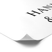 結婚周年記念スクリプトハート写真コラージュ ポスター (角)