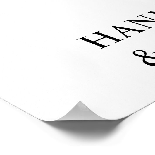 結婚周年記念スクリプトハート写真コラージュ ポスター (角)