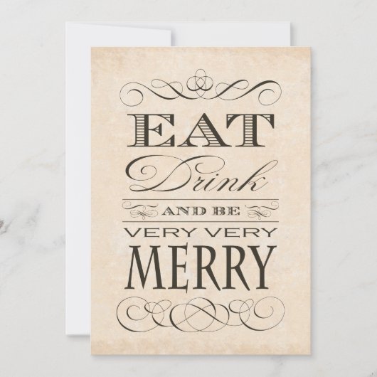 結婚周年記念ディナ食べードリンクとビーメリーズ 招待状 (正面)