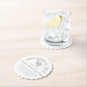 結婚周年記念パーティの招待状チケット ペーパーコースター (インサイチュ)