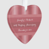 結婚周年記念パーティーブライダルシャワーほこりっぽいバラ オーナメント (正面)