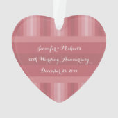 結婚周年記念パーティーブライダルシャワーほこりっぽいバラ オーナメント (裏面)